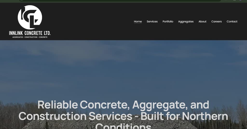 Innlink Concrete website preview